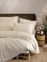 L'essentiel linge de maison Forbes Juego de funda de edredón doble Crema
